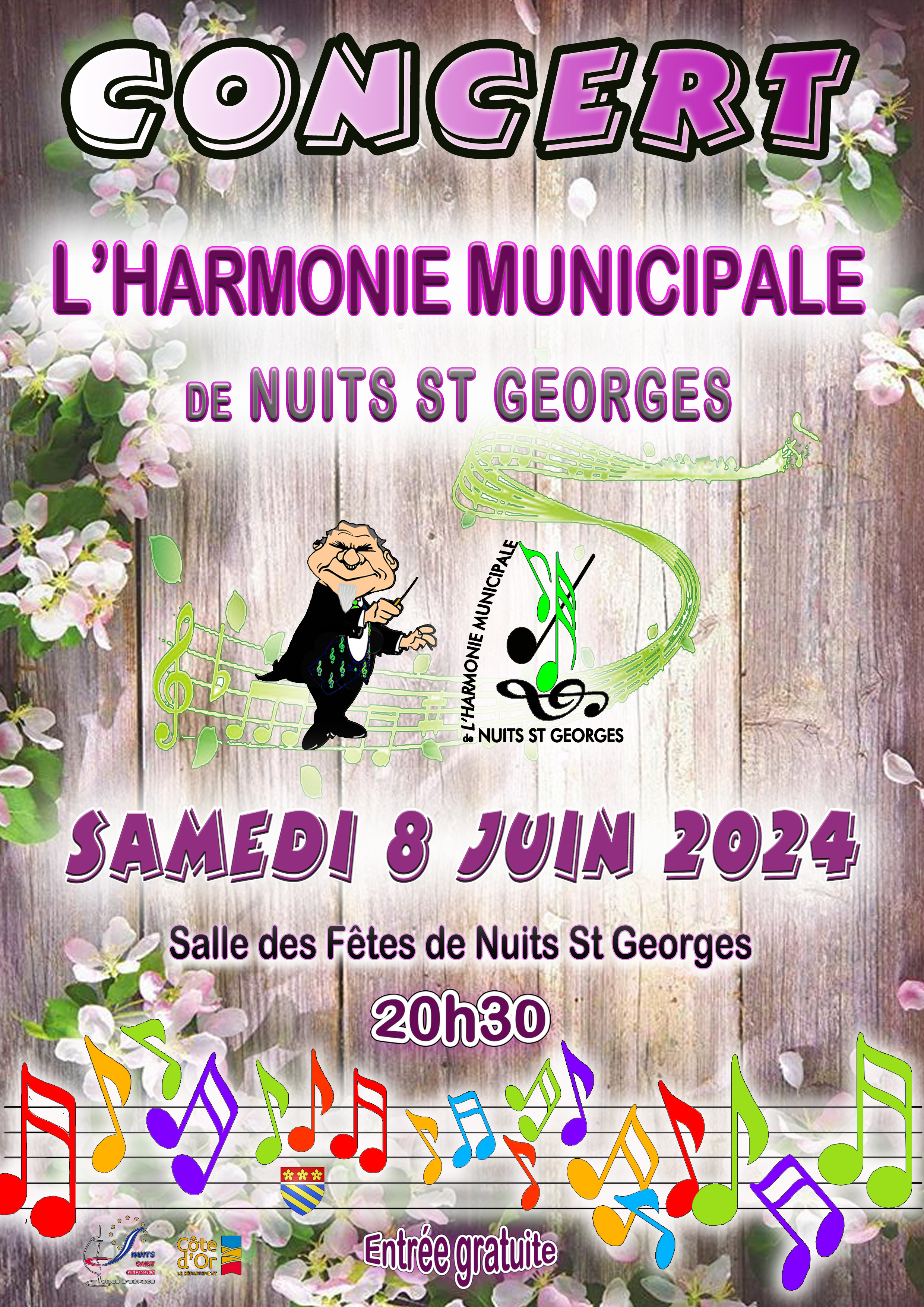 Programme du Concert de Printemps 2024 de l'Harmonie de Nuits-Saint-Georges